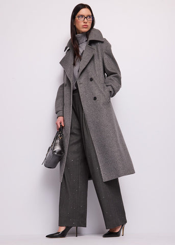 Cappotto da donna con revers e cintura