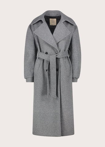 Cappotto da donna con revers e cintura