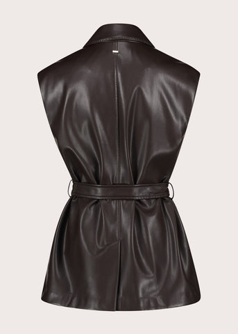 Gilet da donna con revers e cintura