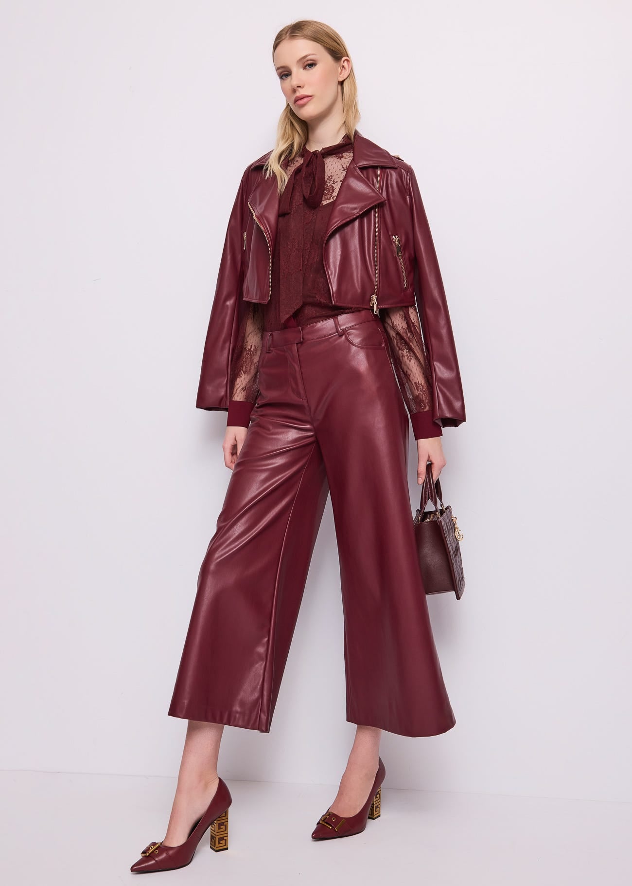 Giacca biker da donna con revers e zip