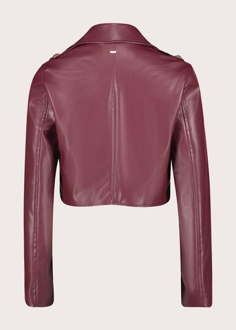 Giacca biker da donna con revers e zip