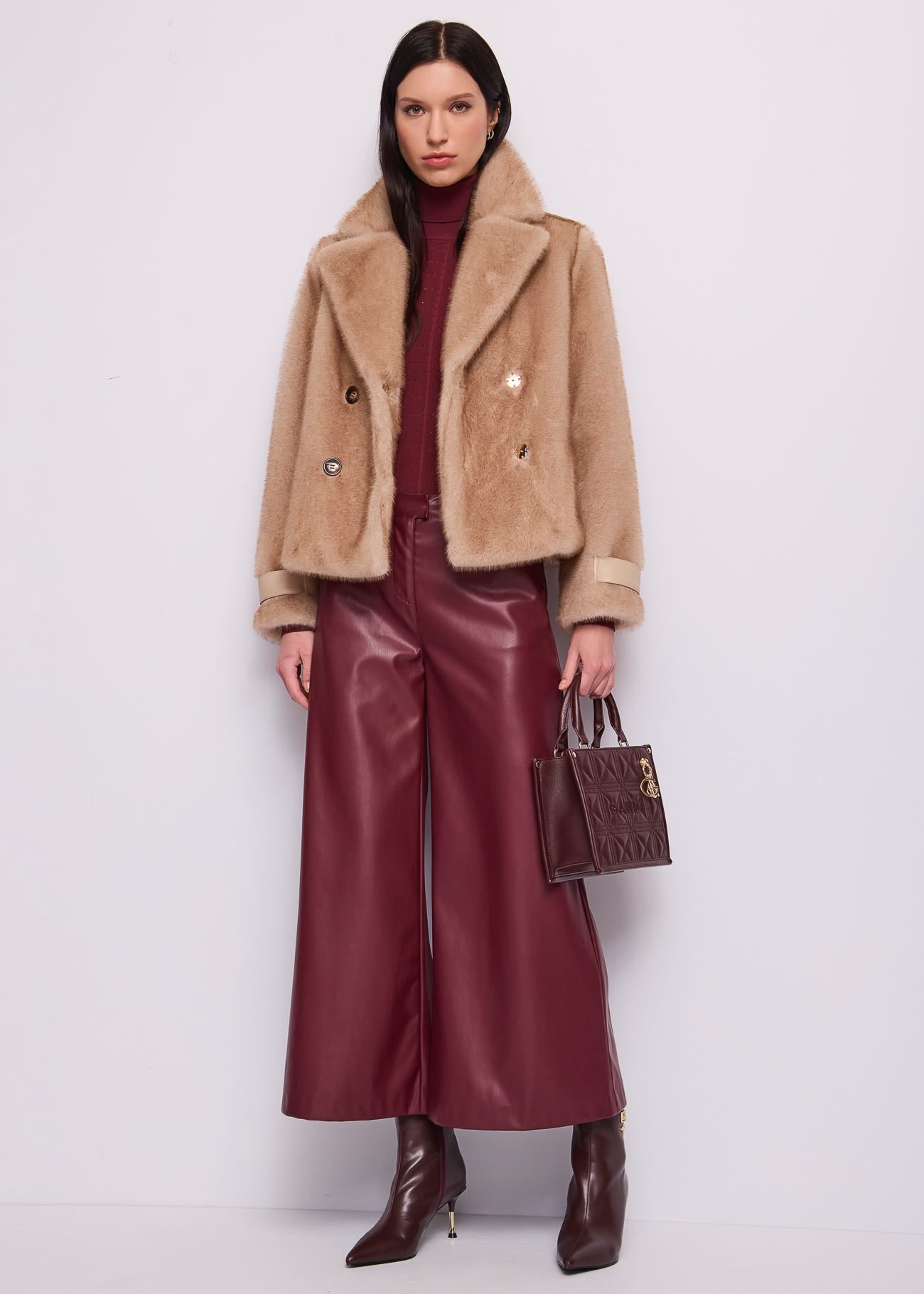 Peacoat doppiopetto da donna con revers