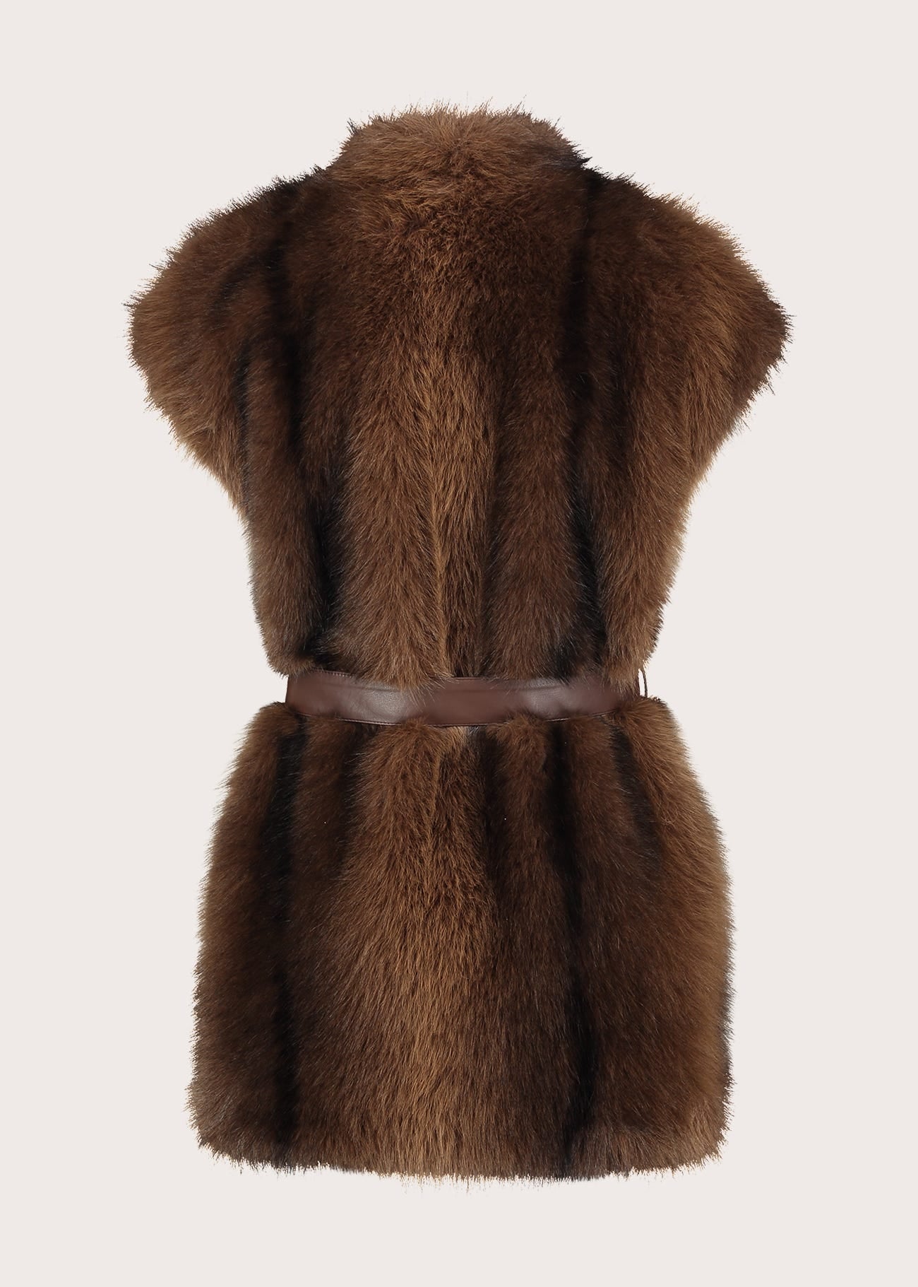 Gilet lungo da donna con cintura