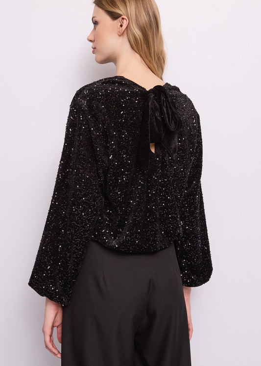 Blusa da donna in velluto
