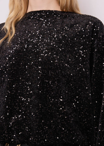Blusa da donna in velluto
