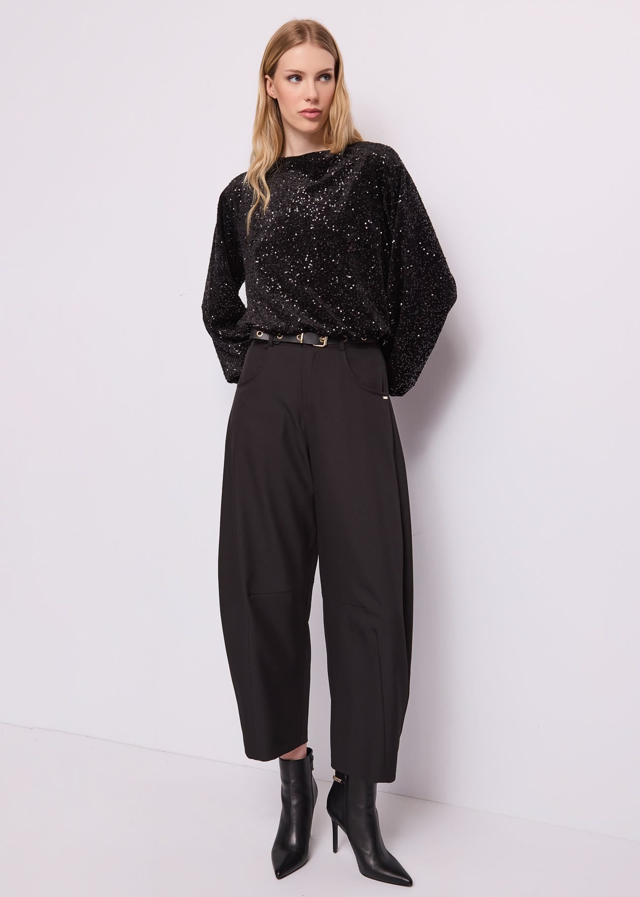 Blusa da donna in velluto