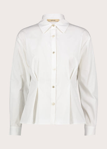 Camicia da donna in popeline con bottoni gioiello