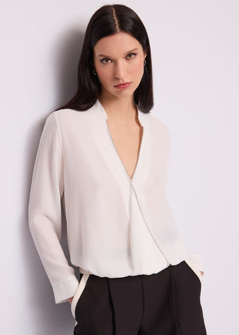 Blusa da donna con scollo a V