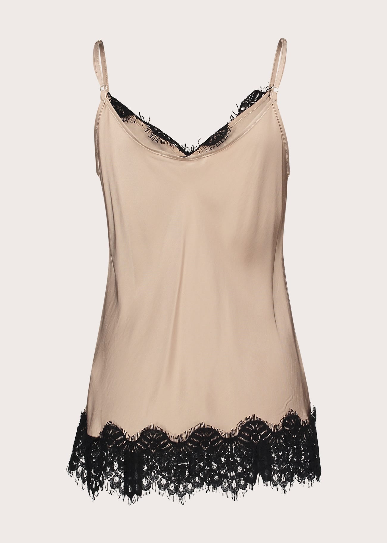 Top con pizzo e spalline