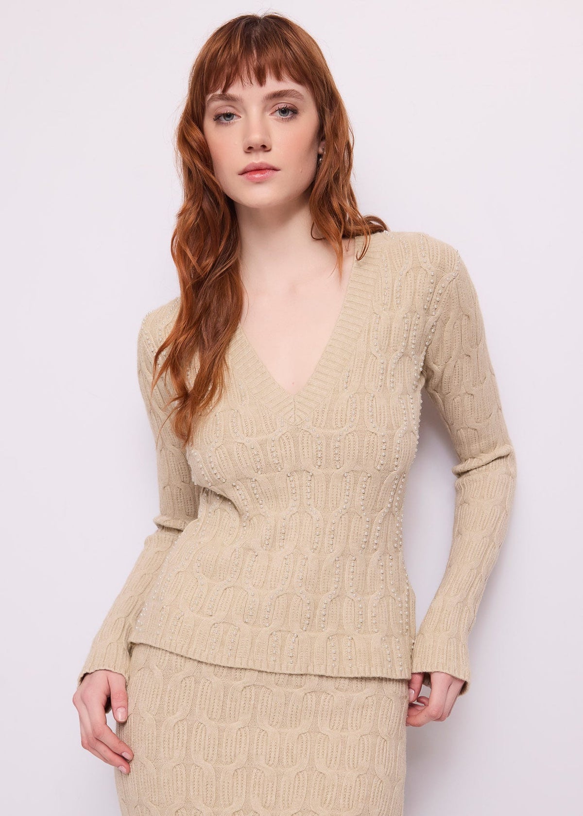 Maglia da donna con scollo a V