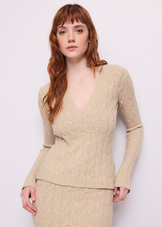 Maglia da donna con scollo a V