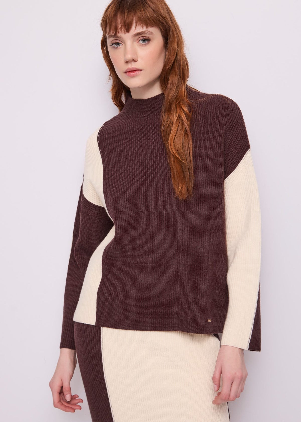 Maglia da donna in filato color block