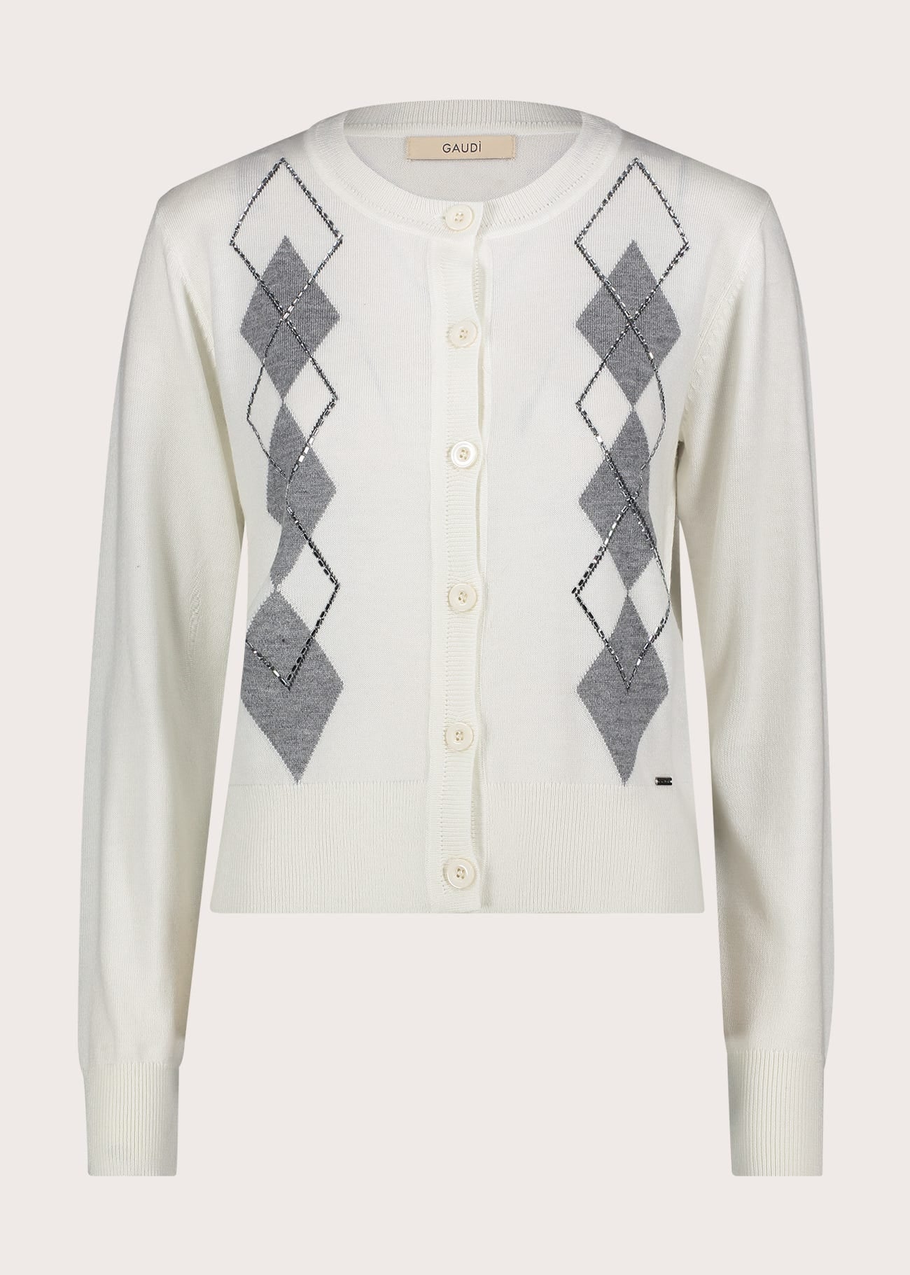 Cardigan da donna in filato jacquard