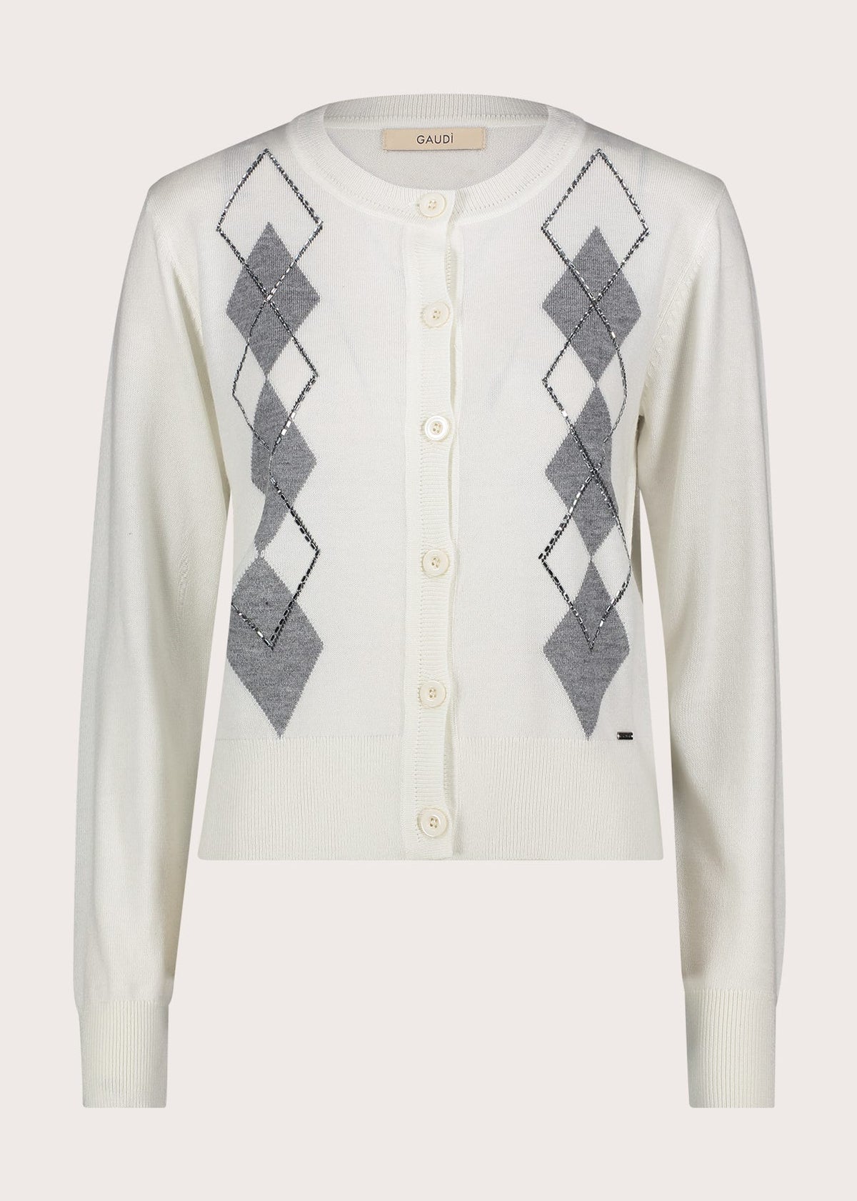 Cardigan da donna in filato jacquard