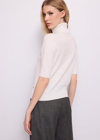 T-shirt da donna in filato jacquard