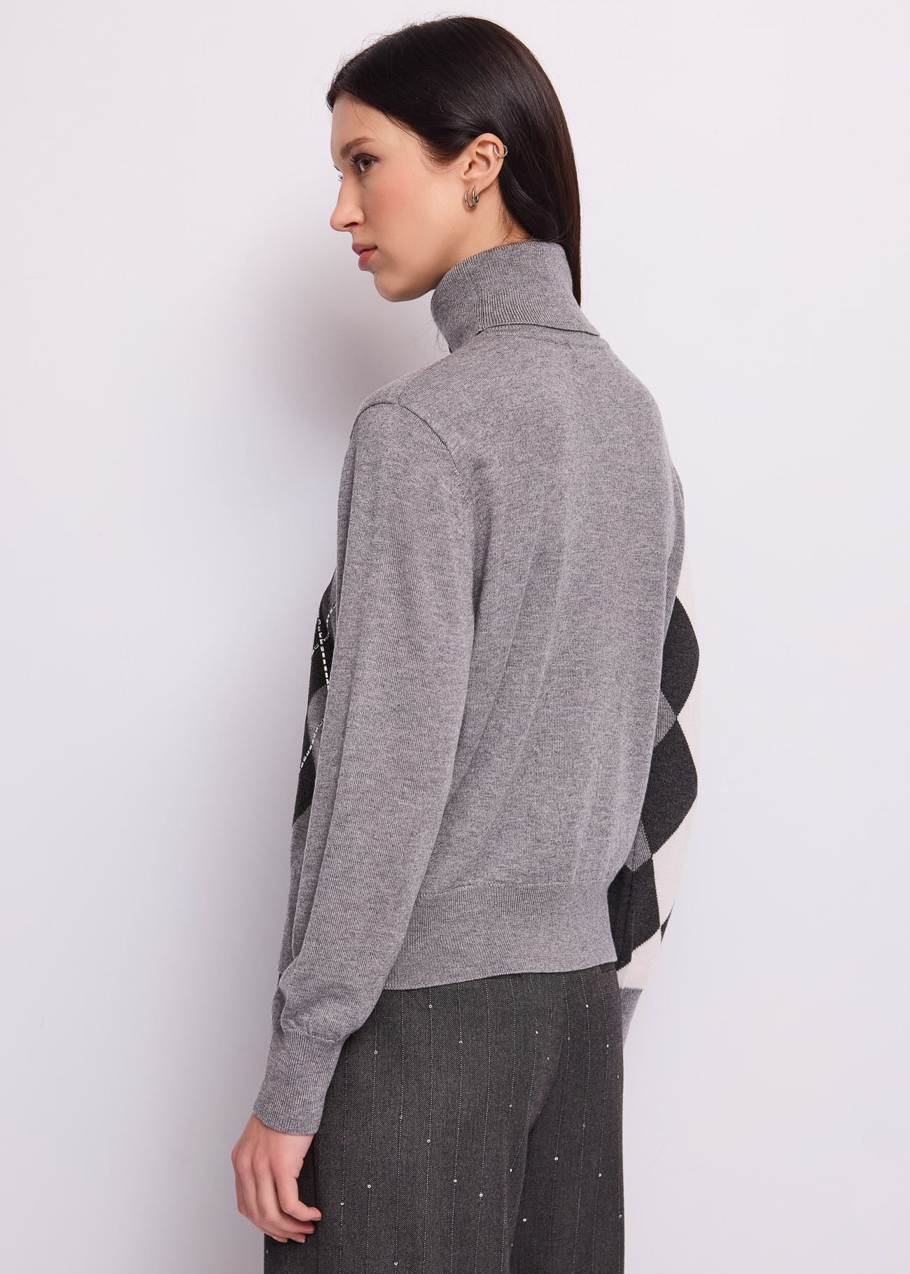 Maglia da donna in filato jacquard