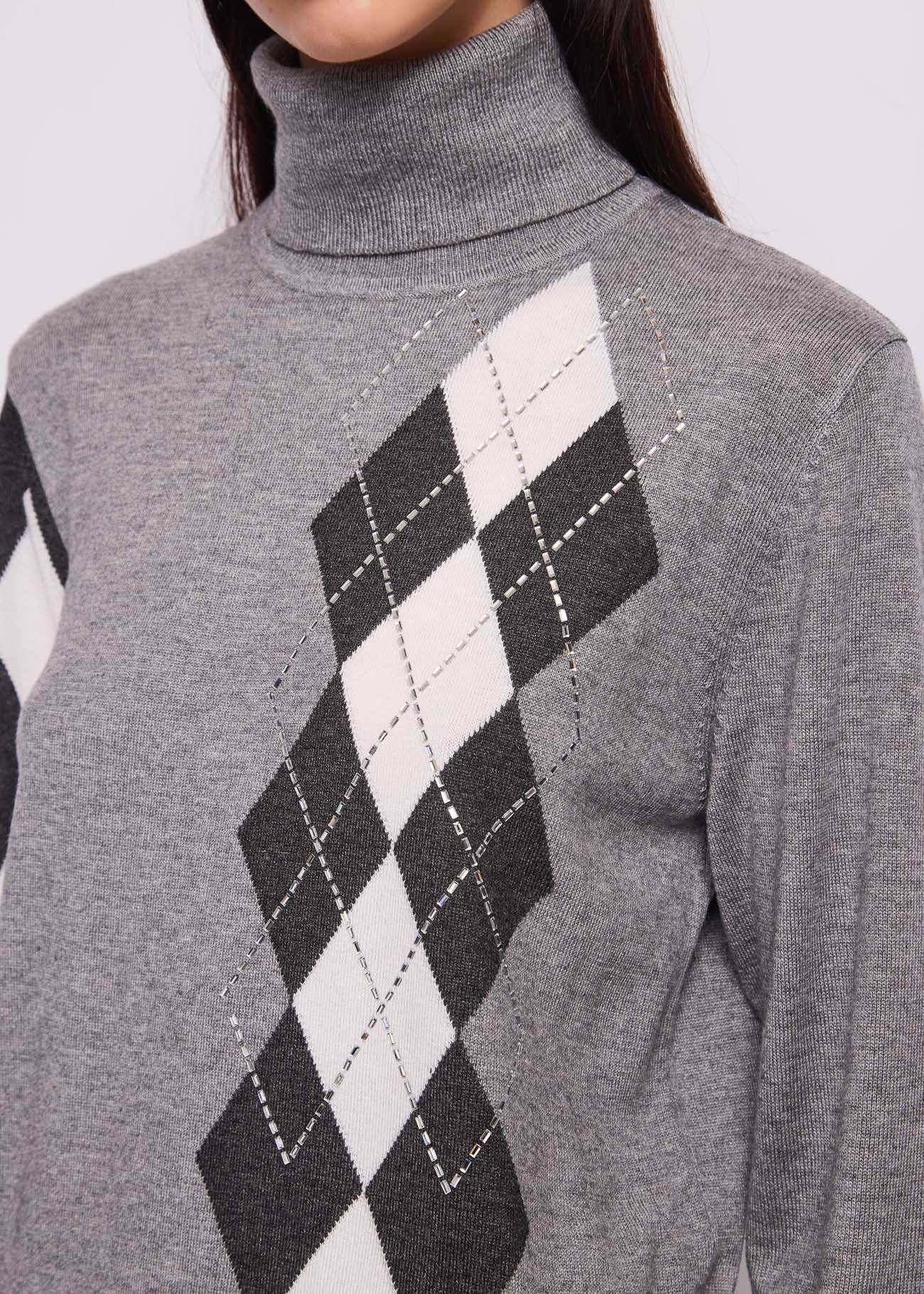 Maglia da donna in filato jacquard