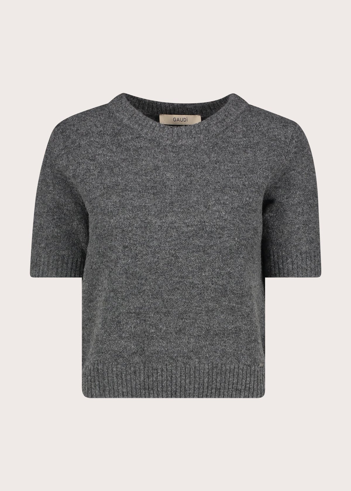 T-shirt girocollo da donna in filato