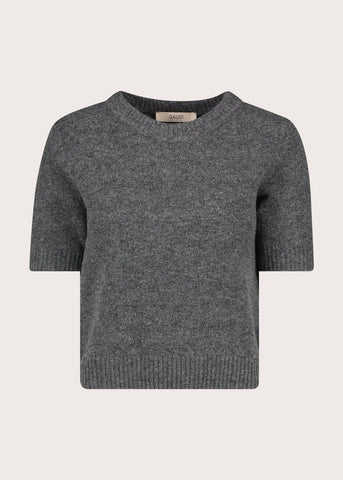 T-shirt girocollo da donna in filato