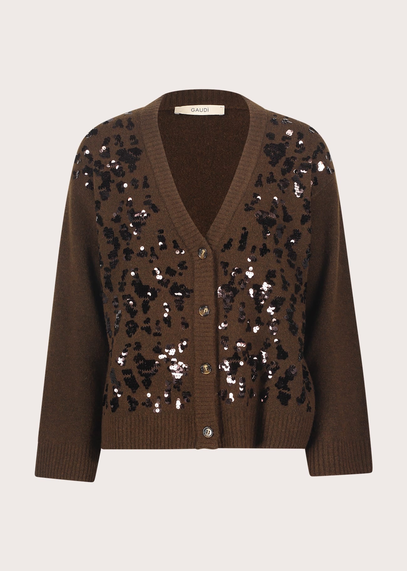 Cardigan da donna con scollo a V e bottoni