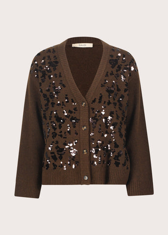 Cardigan da donna con scollo a V e bottoni