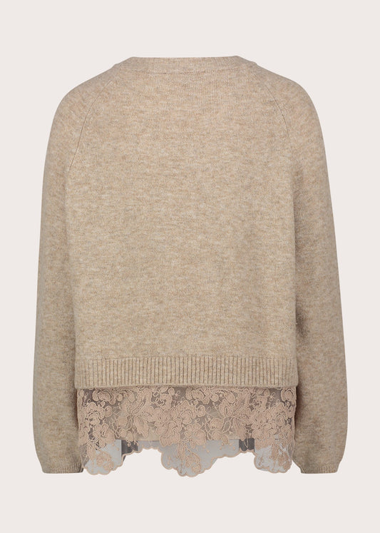 Maglia girocollo da donna in filato