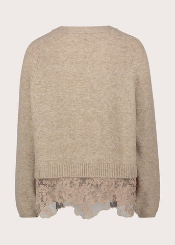 Maglia girocollo da donna in filato
