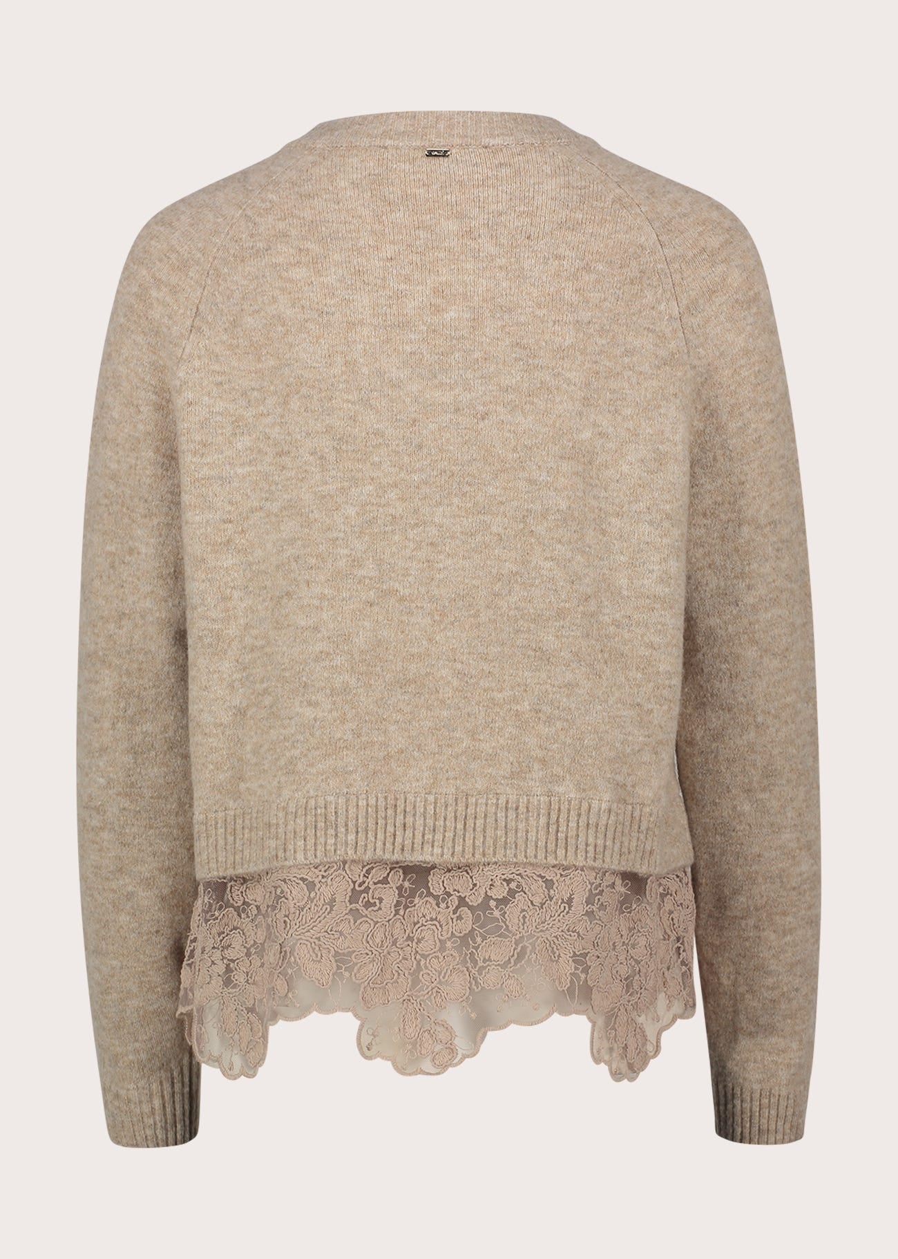 Cardigan girocollo da donna in filato