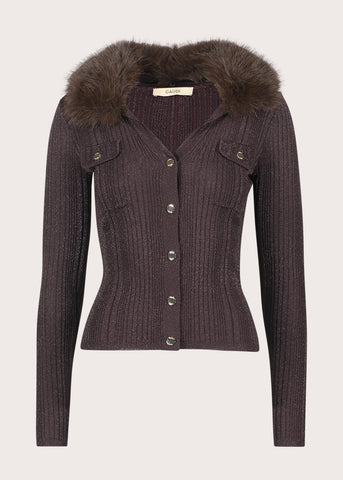 Cardigan da donna con taschini e bottoni