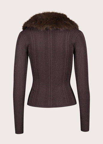 Cardigan da donna con taschini e bottoni