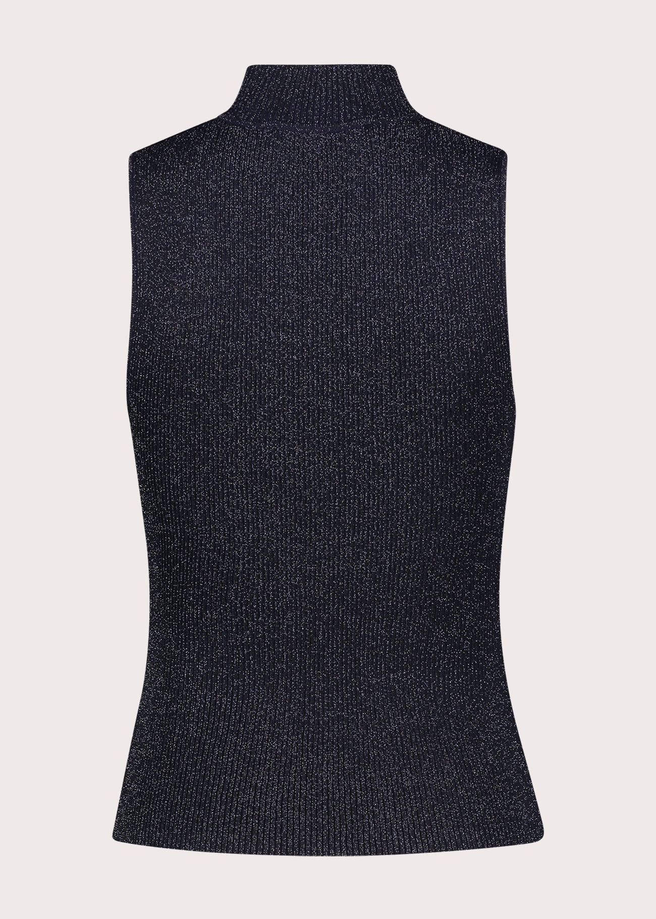 Top da donna in viscosa con collo alto