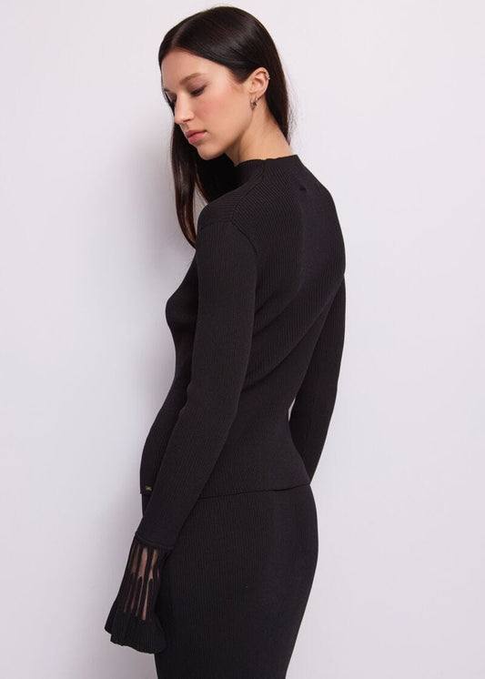 Maglia da donna con collo alto - dettaglio