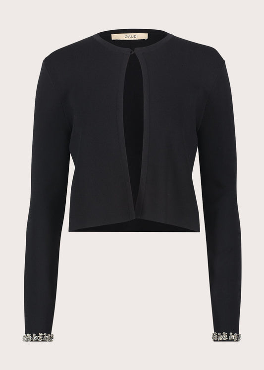Cardigan girocollo in misto viscosa
