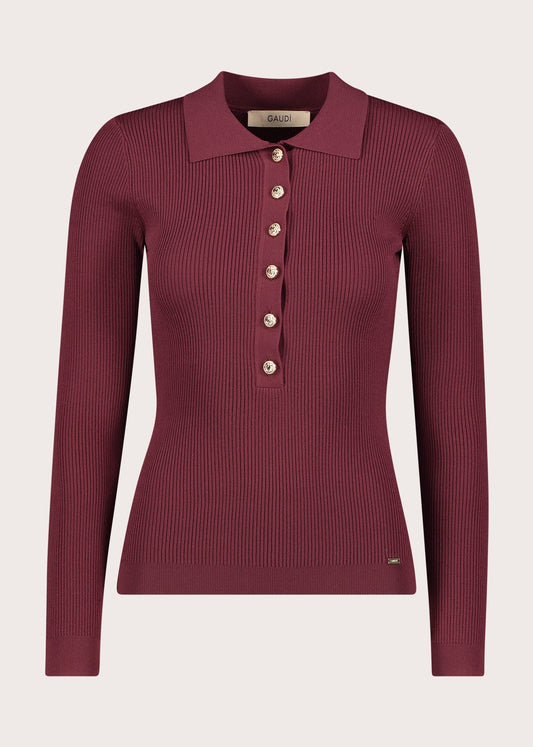 Polo da donna con bottoni dorati