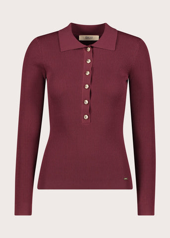 Polo da donna con bottoni dorati