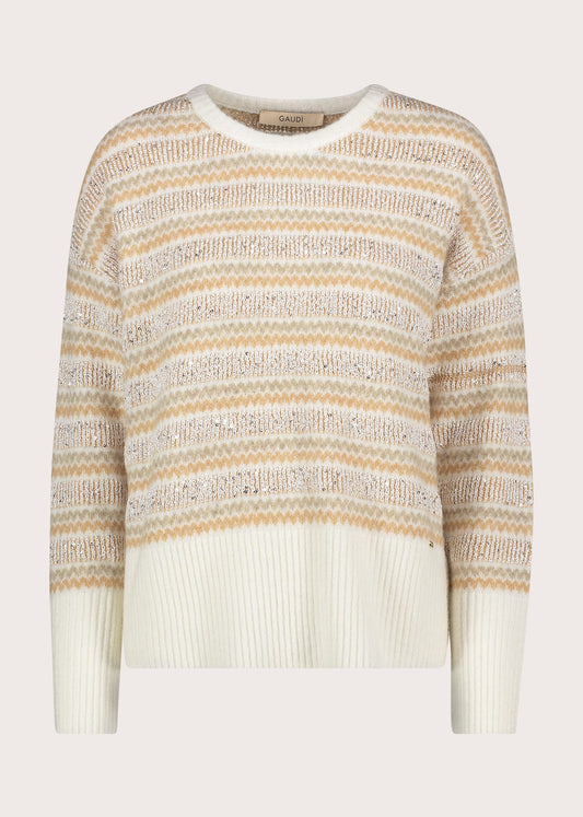 Maglia a righe da donna con paillettes