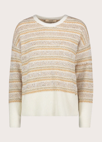 Maglia a righe da donna con paillettes