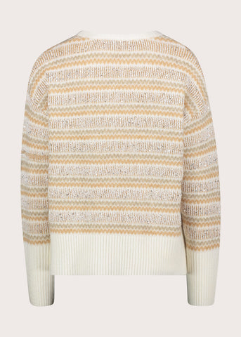 Maglia a righe da donna con paillettes
