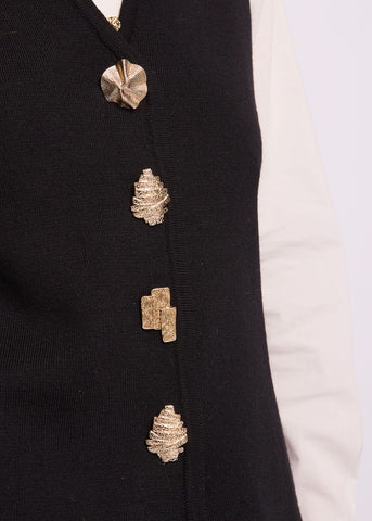 Gilet da donna con bottoni gioiello