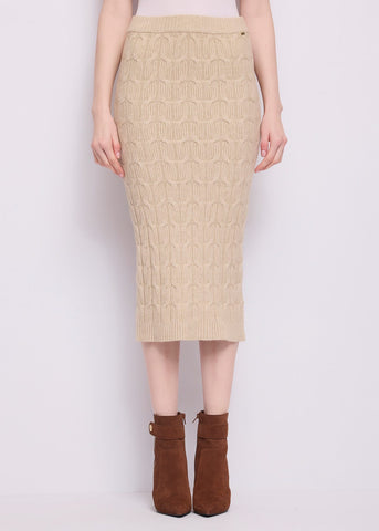 Gonna in viscosa a trecce