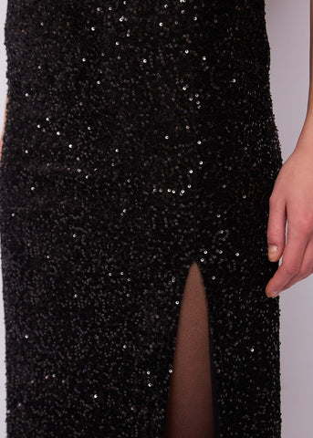 Gonna longuette con maxi spacco