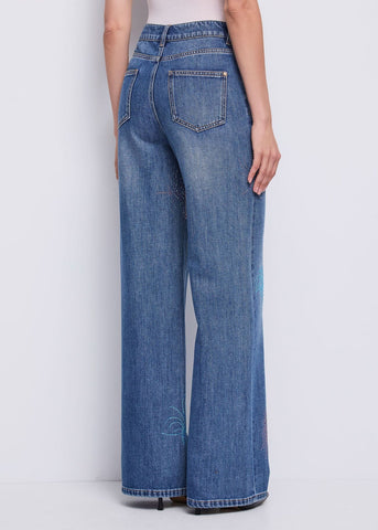 Jeans de pernera ancha para mujer - art. 611BD26021 - Gaudi Primavera Verano 2026