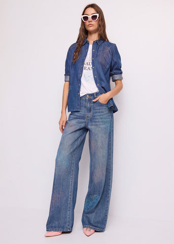 Jeans de pernera ancha para mujer - art. 611BD26021 - Gaudi Primavera Verano 2026