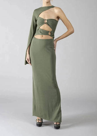 Abito monospalla donna - art. 611DD13001 - Denny Rose Primavera Estate 2026