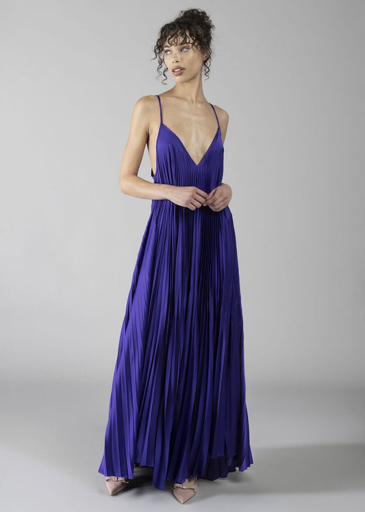 Abito lungo plissè donna - art. 611DD15017 - Denny Rose Primavera Estate 2026