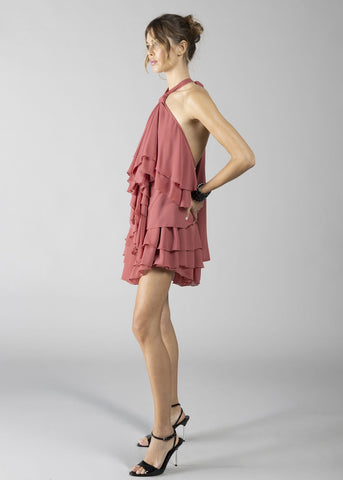 Abito corto con balze donna - art. 611DD15030 - Denny Rose Primavera Estate 2026