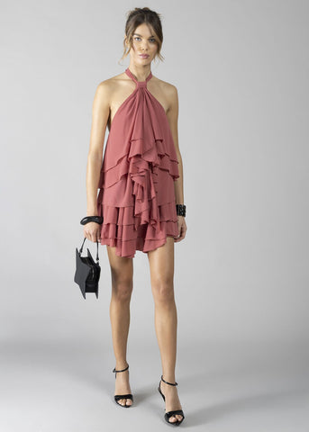 Abito corto con balze donna - art. 611DD15030 - Denny Rose Primavera Estate 2026