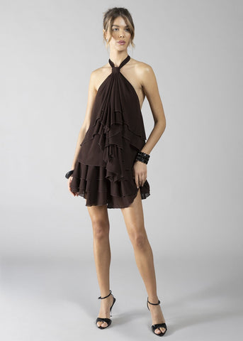 Abito corto con balze donna - art. 611DD15030 - Denny Rose Primavera Estate 2026