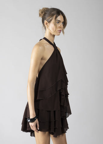 Abito corto con balze donna - art. 611DD15030 - Denny Rose Primavera Estate 2026