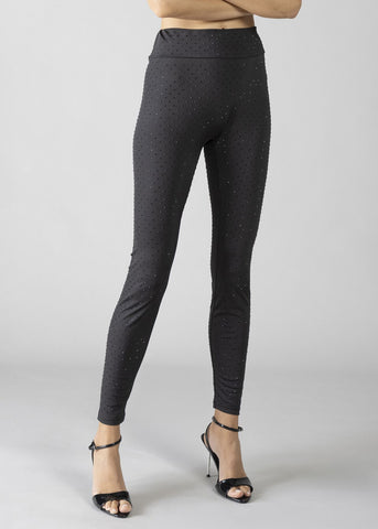 Leggings con strass donna - art. 611DD24003 - Denny Rose Primavera Estate 2026